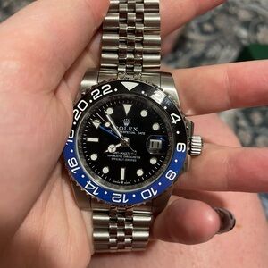 Rolex GMT-Master II Black and Blue Ceramic Bezel Watch